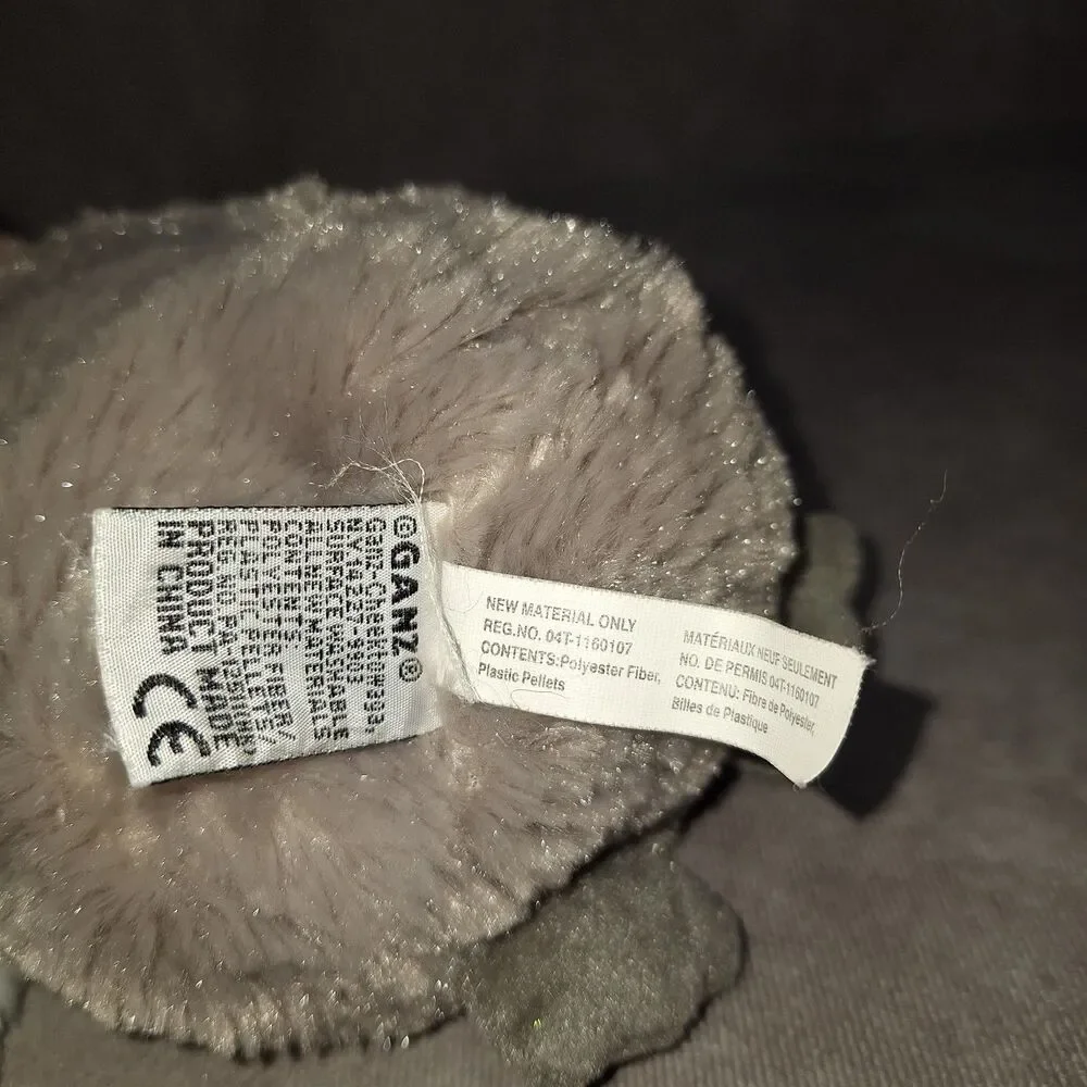 Ganz Webkinz Plush Baby Penguin Grey Black White No Code Stuffed Animal
